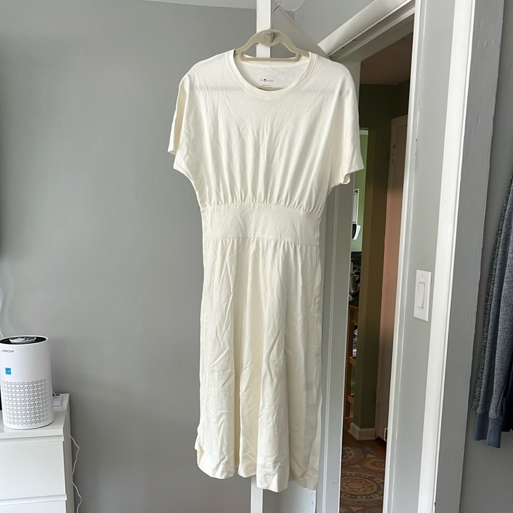 Everlane Organic Cotton Cream Mini White Dress, NWOT